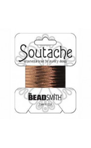 Beadsmith Rayon soutache cord 3mm - Bronze metallic